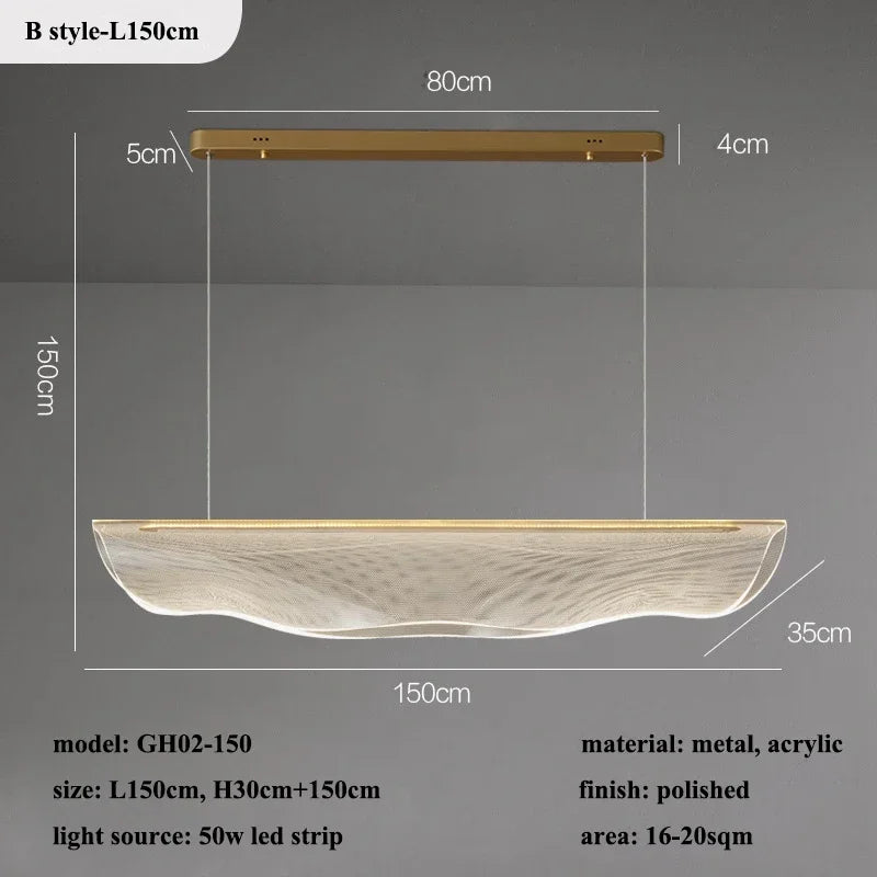 Modern Minimalist LED Acrylic Chandelier for Living Room Dining Room Dining Table Kitchen Home Decoration Chandelier