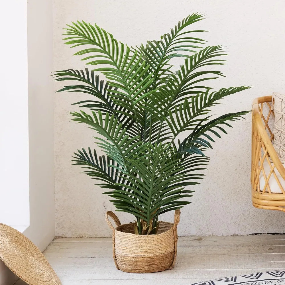4FT Artificial Palm Tree UV Resistant Fake Plant Large Potted Tropical Indoor Outdoor Decor 2 Pack