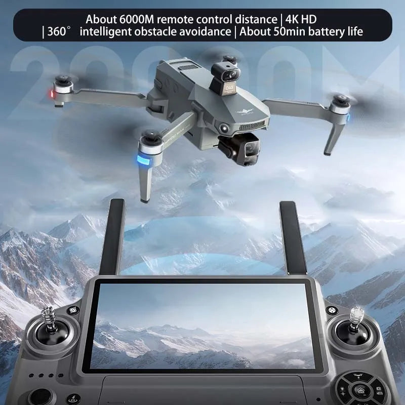 KF100 Max Drone 4K Professional 3-Axis Gimbal Laser Obstacle Avoidance GPS 6KM RC Dron 45 Minutes Flight Time RC Quadcopter