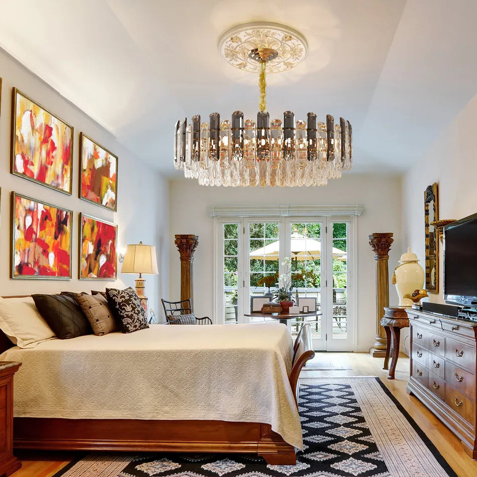 Luxury Crystal Chandelier Light Super Bright Pendant Ceiling Light for Home Hotel Funiture