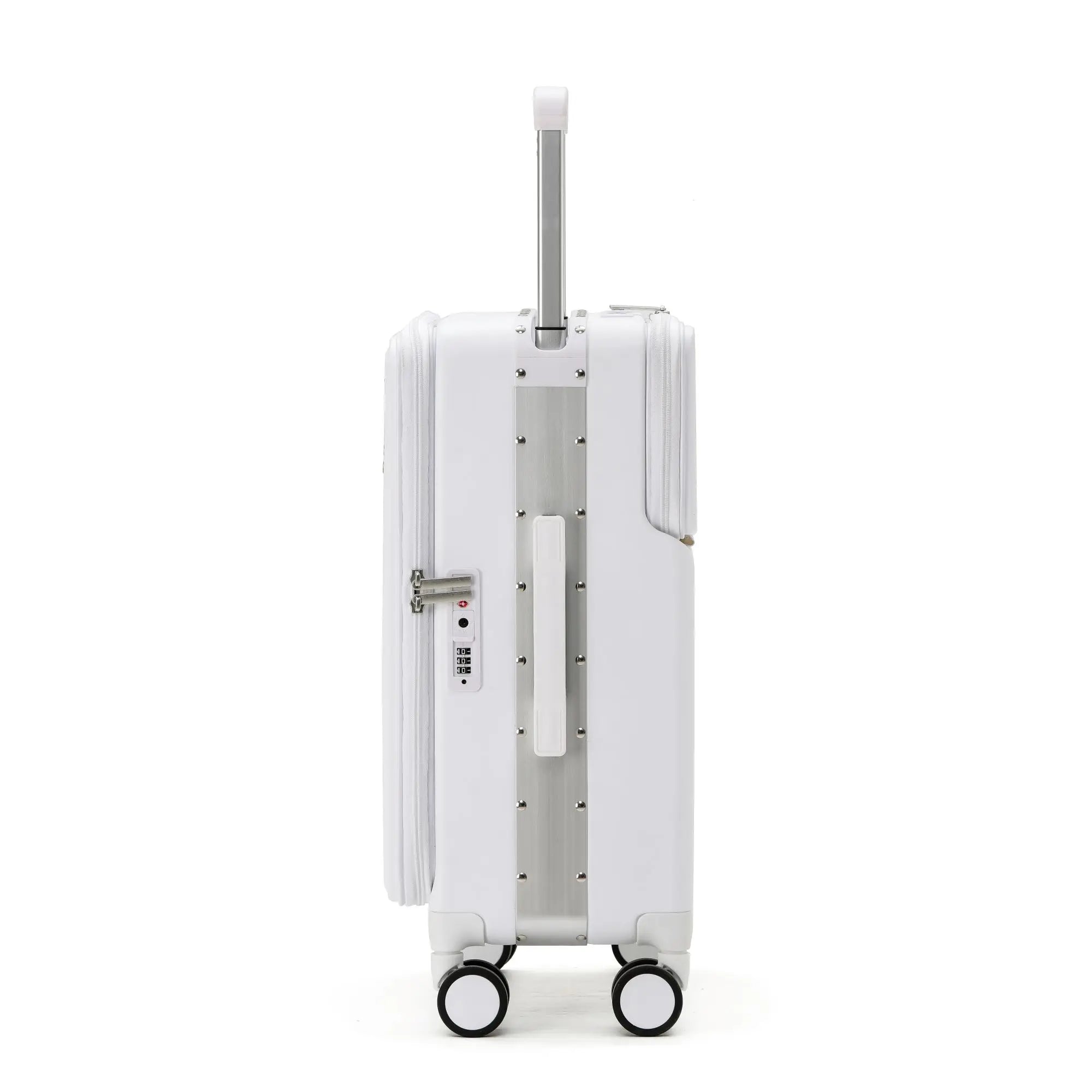 USB C Charging TSA Lock Suitcase 20 Inch Carry On 24 28 Inch Checked Luggage, Hardshell 90/10 Split Silent Spinner Wheels