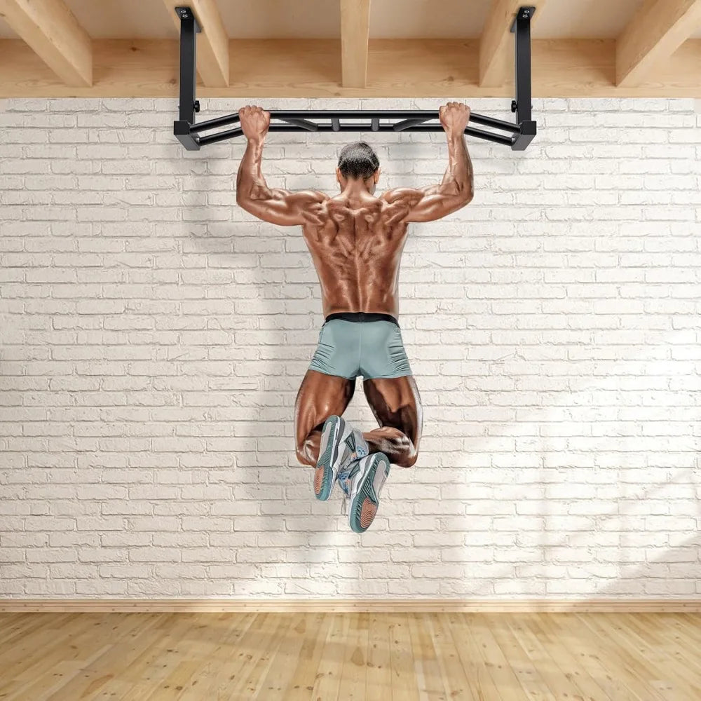 ceiling mounted pull-up bar, heavy-duty multi-grip pull-up bar, adjustable height, perfect for home gyms and strength training