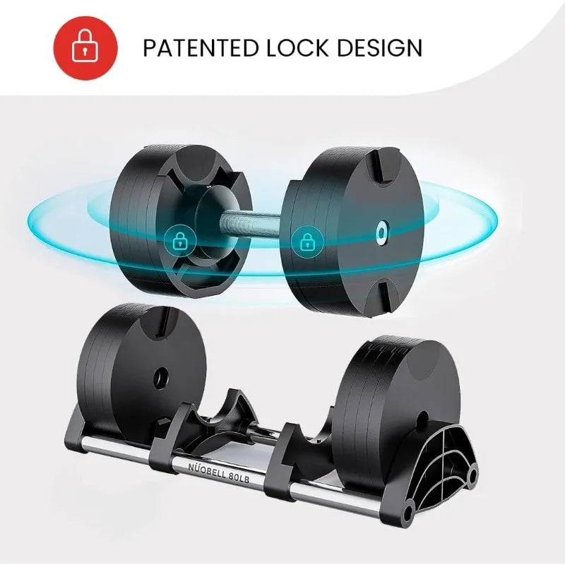 Adjustable Dumbbells 5-80 lbs: Replace 16 Sets, Ideal for Home Gym Weight Bench & Press