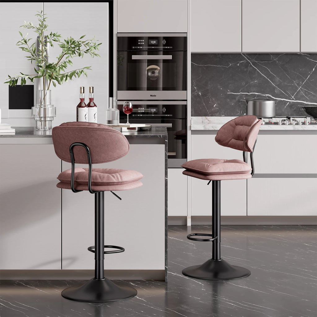 2Pcs Rotating Dining Chair Modern Bar Stools Bar Chairs Simple Backrest Bedroom Dining Room Highchairs Nordic Luxury Dinner Furniture