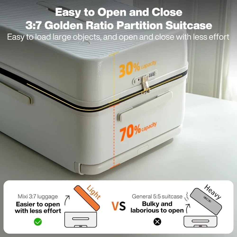 26 Inch Large Checked Luggage Suitcase with Spinner Wheels, Wide Handle, and Hard Shell for Travel