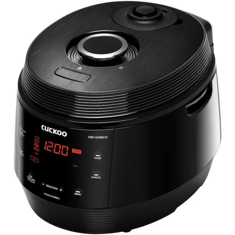 CUCKOO CMC-QAB501SB | 5QT. Standard 8-in-1 Pressure Cooker | 10 Menu Options: Slow Cooker, Sauté, Steamer, Yogurt & More, Black