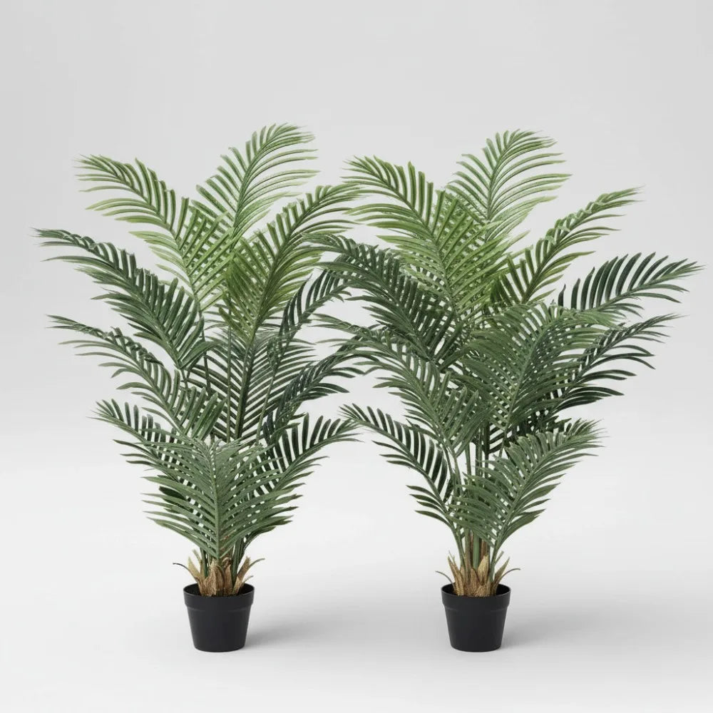 4FT Artificial Palm Tree UV Resistant Fake Plant Large Potted Tropical Indoor Outdoor Decor 2 Pack