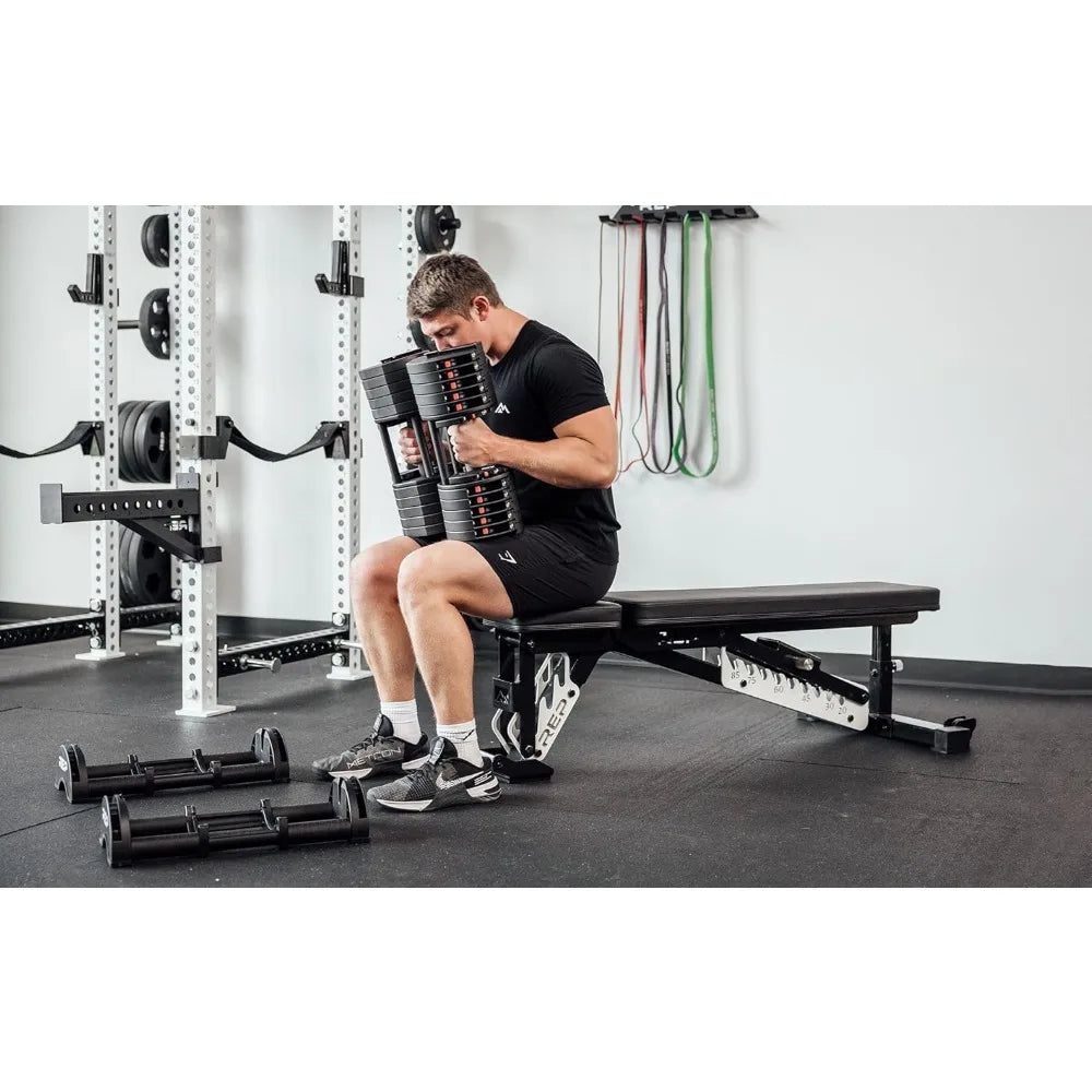 Rep Fitness Quickdraw Adjustable Dumbbells - Versatile Weight Ranges from 5 to 60 Lbs