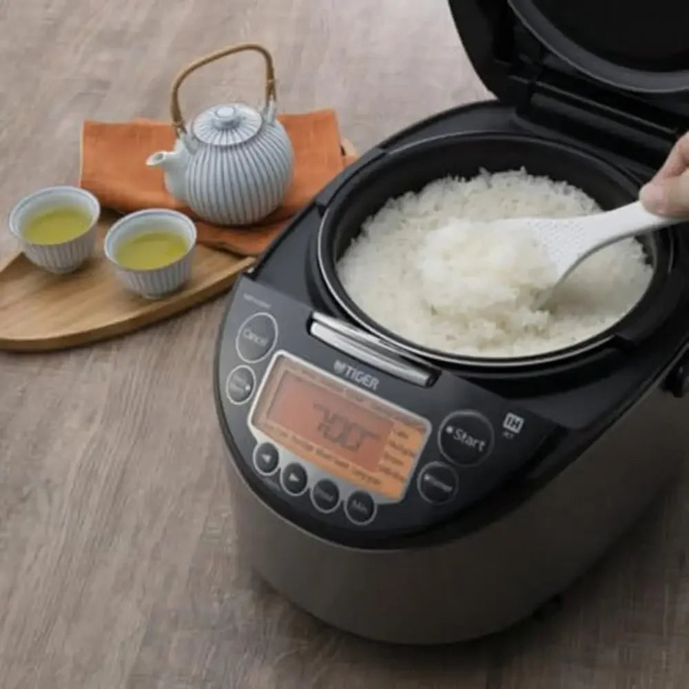 Multi-Functional Induction Heating IH Rice Cooker 12 Cooking Settings Ceramic Coating Black Silver