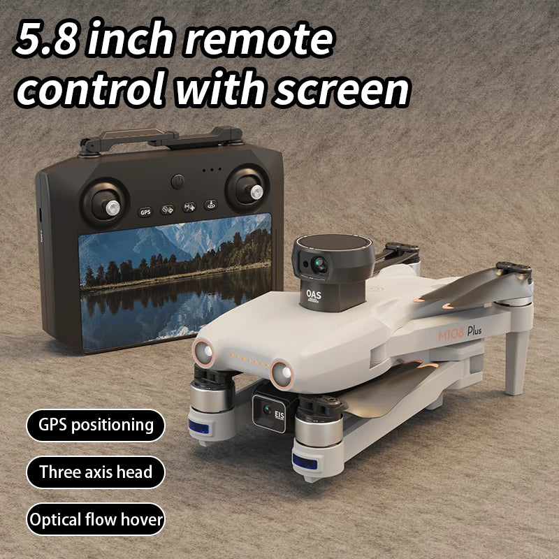 M108 Relay 3-Axis Gimbal 5.5 inch with Screen Version 1080P GPS Brushless Obstacle Avoidance Remote Control Drone