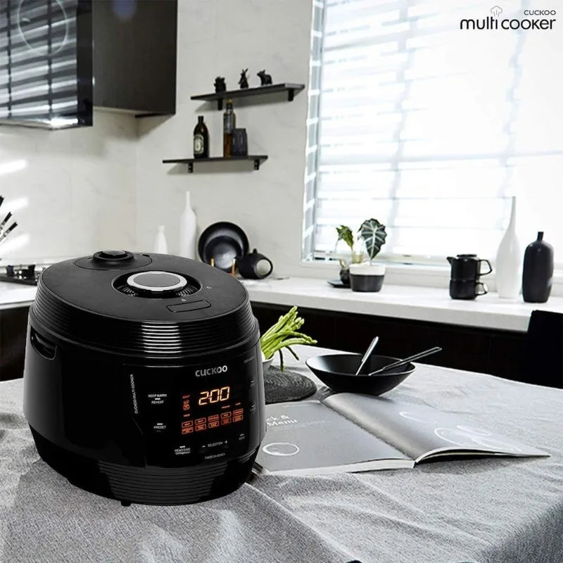 CUCKOO CMC-QAB501SB | 5QT. Standard 8-in-1 Pressure Cooker | 10 Menu Options: Slow Cooker, Sauté, Steamer, Yogurt & More, Black