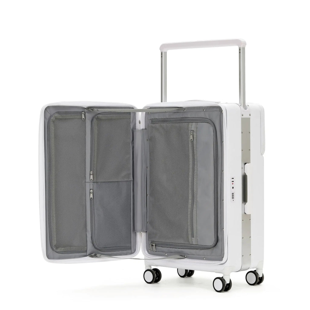 USB C Charging TSA Lock Suitcase 20 Inch Carry On 24 28 Inch Checked Luggage, Hardshell 90/10 Split Silent Spinner Wheels