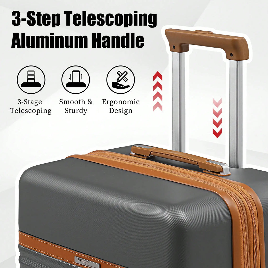 Travel Luggage Suitcase Set, Expandable Lightweight Carry on Suitcase with Duffel Bag,Toiletry Bag,TSA Lock,Spinner Wheels