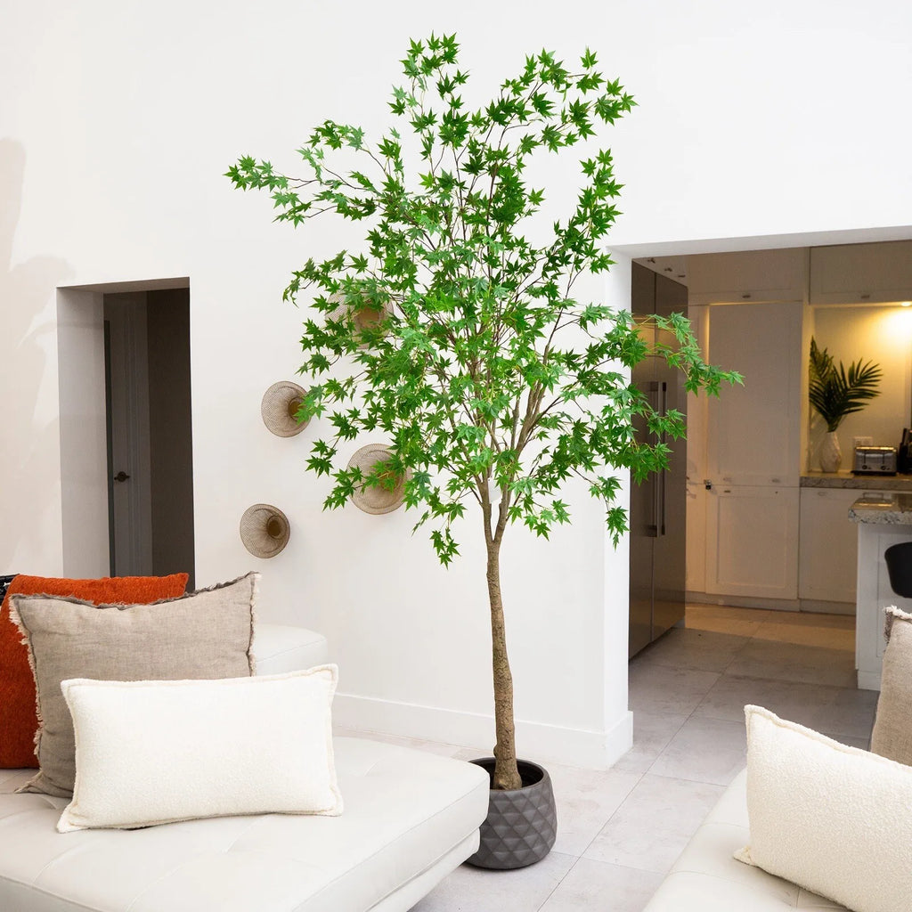 8’ Artificial Maple Tree with Real Touch Leaves Home Decor.