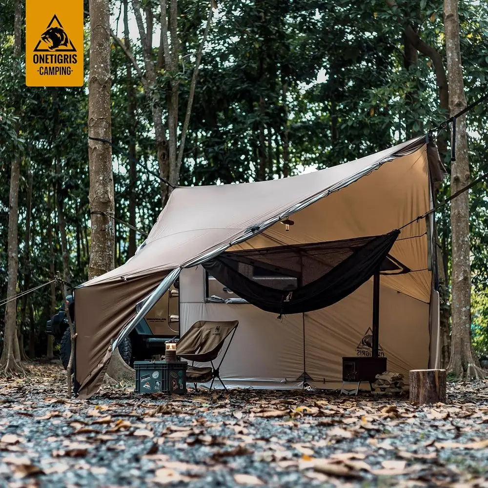 Large 4-Person COZSHACK Tent with Stove Jack, Windproof and Waterproof for Wood Stove Camping, Ideal for Bushcraft, Travel, and